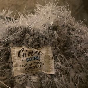 Grey cozy giving socks